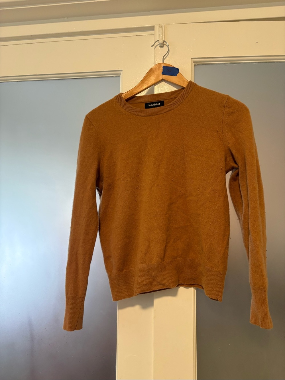 NAADAM Men's Crewneck Sweater in Camel
